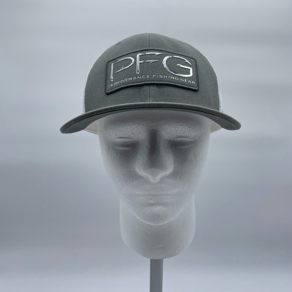 Columbia PFG Performance Fishing Gear Flexfit S/M Hat Olive Green Mesh Back Cap